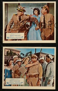 4r0880 McHALE'S NAVY 6 color English FOH LCs 1964 Ernest Borgnine, Tim Conway & cast on ship, different!
