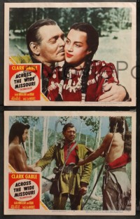 4r0408 ACROSS THE WIDE MISSOURI 6 LCs 1951 great images of Clark Gable & sexy Maria Elena Marques!