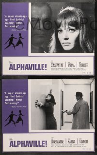 4r0506 ALPHAVILLE 4 LCs 1968 Jean-Luc Godard, Eddie Constantine as Lemmy Caution!