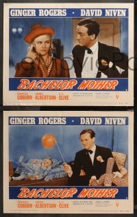 4r0569 BACHELOR MOTHER 3 LCs R1952 David Niven thinks the baby Ginger Rogers found is really hers!
