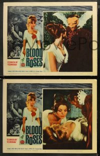 4r0046 BLOOD & ROSES 8 LCs 1961 Et mourir de plaisir, Roger Vadim, sexiest vampire Annette Vadim!