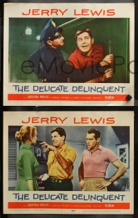 4r0091 DELICATE DELINQUENT 8 LCs 1957 wacky teen Jerry Lewis, Darren McGavin, Martha Hyer, Ivers!