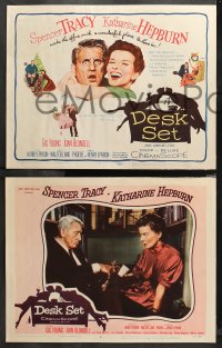 4r0094 DESK SET 8 LCs 1957 great images of Spencer Tracy & Katharine Hepburn, Gig Young, Blondell!