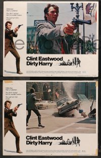 4r0098 DIRTY HARRY 8 LCs 1971 great images of Clint Eastwood, Don Siegel crime classic!