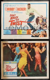 4r0099 DON'T KNOCK THE TWIST 8 LCs 1962 great images of dancing Chubby Checker, rock & roll!