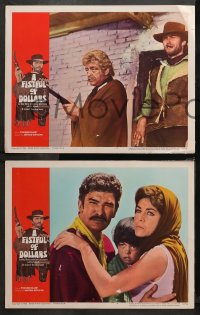 4r0521 FISTFUL OF DOLLARS 4 LCs 1967 introducing the man with no name, Clint Eastwood, great scenes!