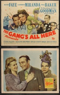 4r0134 GANG'S ALL HERE 8 LCs 1943 Alice Faye, Carmen Miranda, Benny Goodman, Ellison, Willock!