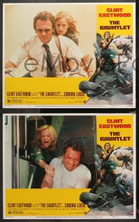4r0427 GAUNTLET 6 LCs 1977 Clint Eastwood & Sondra Locke, border art by Frank Frazetta!