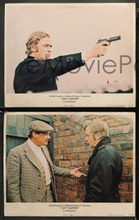 4r0136 GET CARTER 8 LCs 1971 great images of Michael Caine in action, sexy Britt Ekland!