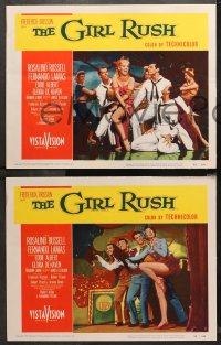 4r0140 GIRL RUSH 8 LCs 1955 Rosalind Russell, Lamas, Albert, De Haven, Las Vegas!