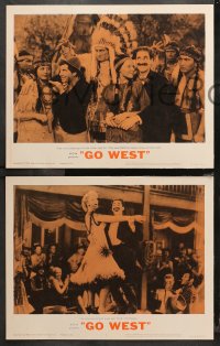 4r0142 GO WEST 8 LCs R1962 great images of cowboys Groucho, Chico & Harpo Marx in action!