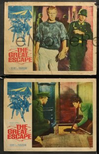 4r0428 GREAT ESCAPE 6 LCs 1963 Steve McQueen, John Sturges classic prison break, McCarthy art!