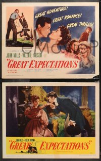 4r0145 GREAT EXPECTATIONS 8 LCs 1947 John Mills, Hobson, Jean Simmons, Charles Dickens, David Lean!