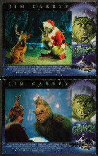 4r0149 GRINCH 8 LCs 2000 Jim Carrey, Dr. Seuss Christmas story directed by Ron Howard!