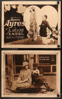 4r0382 HEART RAIDER 7 LCs 1923 great images of pretty Agnes Ayres, Mahlon Hamilton, ultra rare!