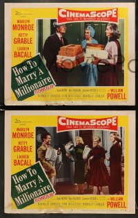 4r0593 HOW TO MARRY A MILLIONAIRE 3 LCs 1953 Powell, Marilyn Monroe, Betty Grable & Lauren Bacall!