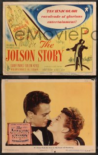 4r0175 JOLSON STORY 8 LCs 1946 Larry Parks as the world's greatest entertainer, sexiest Evelyn Keyes!
