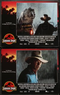 4r0178 JURASSIC PARK 8 LCs 1993 Spielberg, Sam Neill, Laura Dern, Jeff Goldblum, Richard Attenborough