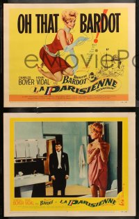 4r0182 LA PARISIENNE 8 LCs 1958 cool images of sexy Brigitte Bardot, Charles Boyer, Henri Vidal!