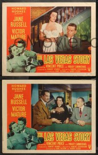 4r0597 LAS VEGAS STORY 3 LCs 1952 sexiest Jane Russell, Victor Mature & Hoagy, gambling!