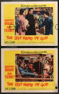 4r0599 LEFT HAND OF GOD 3 LCs 1955 priest Humphrey Bogart in Asia with pretty Gene Tierney!