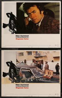 4r0603 MAGNUM FORCE 3 LCs 1973 great images of Clint Eastwood as Dirty Harry, Hal Holbrook!