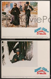 4r0207 McCABE & MRS. MILLER 8 LCs 1971 great images of Robert Altman, Warren Beatty & Julie Christie!