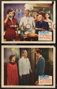 4r0483 MR. BELVEDERE GOES TO COLLEGE 5 LCs 1949 Clifton Webb is Shirley Temple's unwelcome visitor!