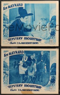 4r0485 MYSTERY MOUNTAIN 5 chapter 2 LCs 1934 great images of Ken Maynard, The Man Nobody Knows!