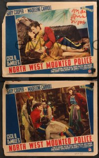 4r0611 NORTH WEST MOUNTED POLICE 3 LCs 1940 Cecil B. DeMille, Gary Cooper, Madeleine Carrol!
