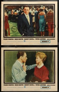 4r0442 OCEAN'S 11 6 LCs 1960 great images of Frank Sinatra & Dean Martin, Rat Pack heist classic!