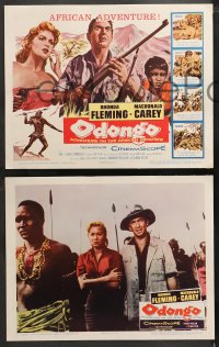 4r0228 ODONGO 8 LCs 1956 Rhonda Fleming in Africa, Macdonald Carey, cool animal hunting images!