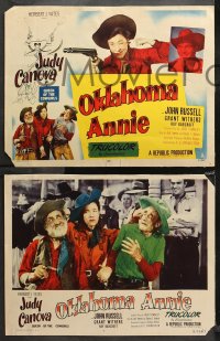 4r0443 OKLAHOMA ANNIE 6 LCs 1951 cool images of queen cowgirl Judy Canova + Hirschfeld TC art!