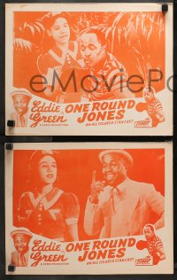 4r0546 ONE ROUND JONES 4 LCs R1940s Eddie Green & Helen Lewis, African American boxing!