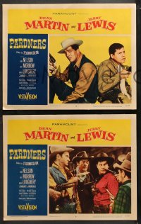 4r0236 PARDNERS 8 LCs 1956 images of cowboys, wacky Jerry Lewis & Dean Martin w/ sexy Lori Nelson!
