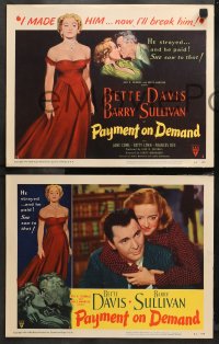 4r0239 PAYMENT ON DEMAND 8 LCs 1951 cool images of Kent Taylor, pretty Bette Davis, Barry Sullivan!