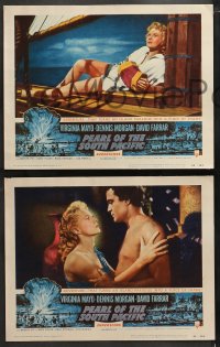 4r0240 PEARL OF THE SOUTH PACIFIC 8 LCs 1955 many images of sexy Virginia Mayo & Dennis Morgan!