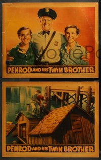 4r0488 PENROD & HIS TWIN BROTHER 5 LCs 1938 cool images of Mauch Twins Billy & Bobby!