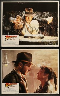 4r0256 RAIDERS OF THE LOST ARK 8 LCs 1981 Harrison Ford, George Lucas & Steven Spielberg classic!