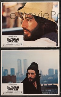 4r0280 SERPICO 8 LCs 1974 Sidney Lumet crime classic, great images of undercover cop Al Pacino!