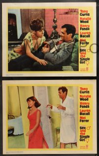 4r0282 SEX & THE SINGLE GIRL 8 LCs 1965 great images of Tony Curtis & sexiest Natalie Wood!