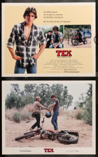 4r0320 TEX 8 LCs 1982 young Matt Dillon, Meg Tilly & Emilio Estevez, from S.E. Hinton's novel!