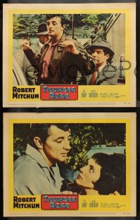4r0627 THUNDER ROAD 3 LCs 1958 great images of Robert Mitchum, Gene Barry, gorgeous Sandra Knight!