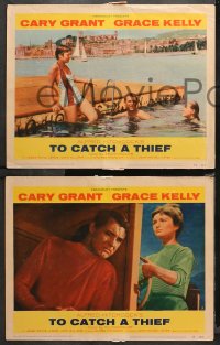 4r0558 TO CATCH A THIEF 4 LCs 1955 Alfred Hitchcock, Cary Grant, Grace Kelley, Brigitte Auber!