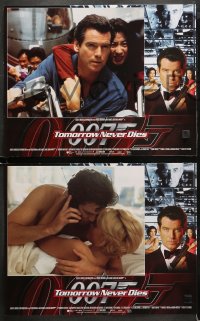 4r0330 TOMORROW NEVER DIES 8 LCs 1997 Pierce Brosnan as James Bond 007, Teri Hatcher, Yeoh!