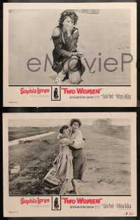 4r0562 TWO WOMEN 4 LCs 1961 De Sica's La Ciociara, w/classic image of Sophia Loren, Embassy release!
