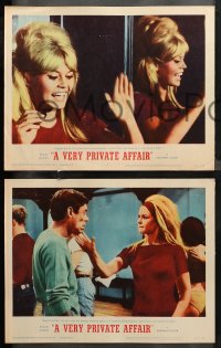 4r0403 VERY PRIVATE AFFAIR 7 LCs 1962 Vie Privee, Marcello Mastroianni, sexiest Brigitte Bardot!