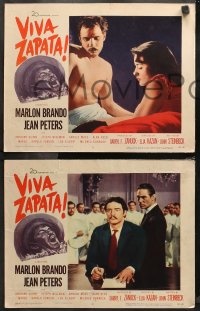 4r0631 VIVA ZAPATA 3 LCs 1952 Marlon Brando, sexiest Jean Peters, Wiseman, written by John Steinbeck!