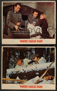 4r0355 WHERE EAGLES DARE 8 LCs 1968 Clint Eastwood, Richard Burton, Mary Ure, Ingrid Pitt!