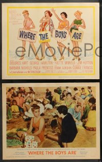 4r0356 WHERE THE BOYS ARE 8 LCs 1961 sexy Connie Francis, Dolores Hart, Yvette Mimieux & Prentiss!
